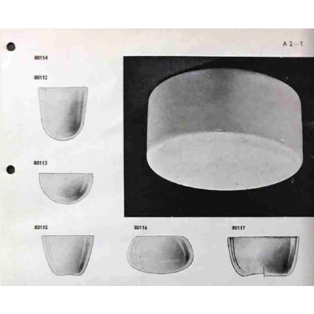 Mid-Century Modern 1950s Idman Model #80114 Glass Flush Mount Attributed to Paavo Tynell For Sale - Image 3 of 12