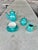 Vintage-Inspired Teal Lustre Tea Service With Gold Trim - 5 Pieces For Sale - Image 4 of 5