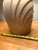 Art Deco Vintage 1980s Art Deco Revival Ceramic Cream Colored Table Lamps – Sculptural Ribbed Shell Design - a Pair For Sale - Image 3 of 12