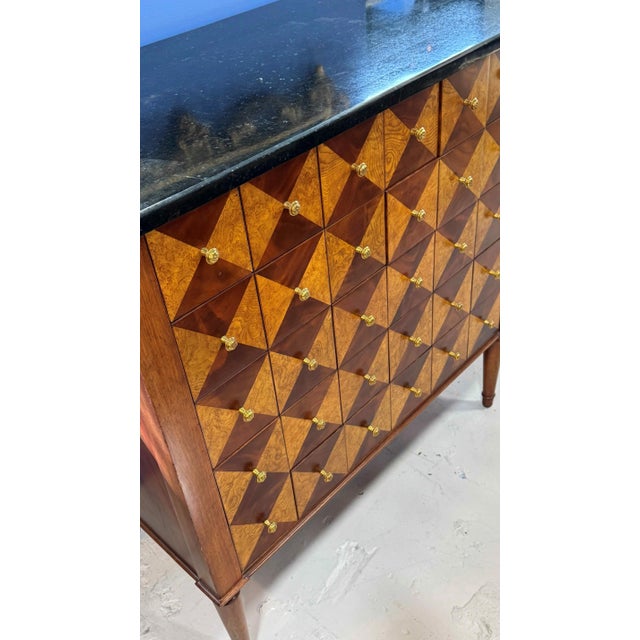 Maitland Smith Marble Top Apothecary Chest For Sale - Image 10 of 14