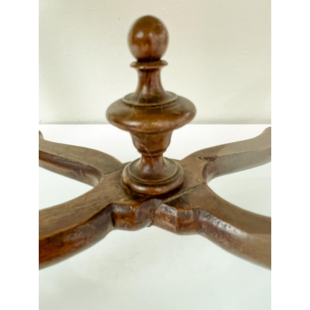 Antique French Louis XV Style Walnut Bench Stool, 1800s For Sale - Image 9 of 17