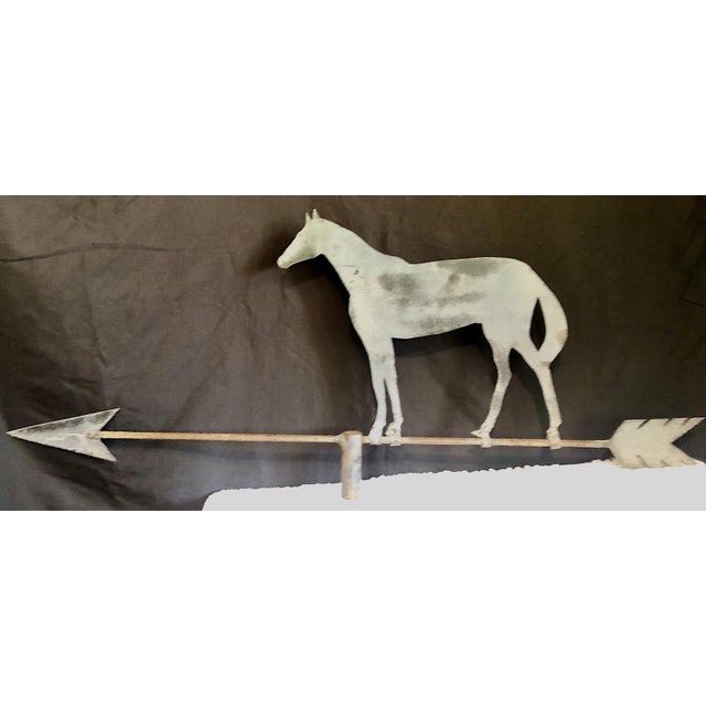 Antique American Folk Art Horse Silhouette Weathervane For Sale - Image 4 of 7