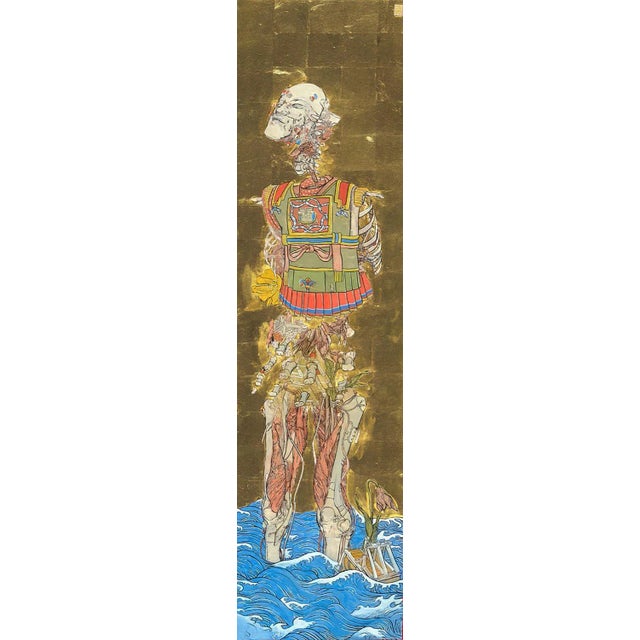 The Three Emperors, Futuristic Painting Triptych as a Byōbu-Ē, Folding Screen, 2019 For Sale - Image 4 of 6