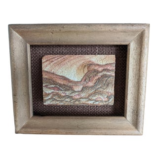 Vintage Organic Modern Kanab Wonderstone Utah Framed Sculptural Art For Sale