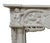 Baroque Louis XVI White Carrara Marble Fireplace, 1940s For Sale - Image 3 of 5