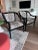 Black Glossy and Cotton Velvet Zebra Armchairs -A Pair For Sale - Image 4 of 12