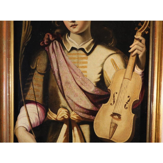 Workshop of Simone de Magistris, Saint Genesius de Magistris, 1600, Oil on Canvas For Sale - Image 10 of 16