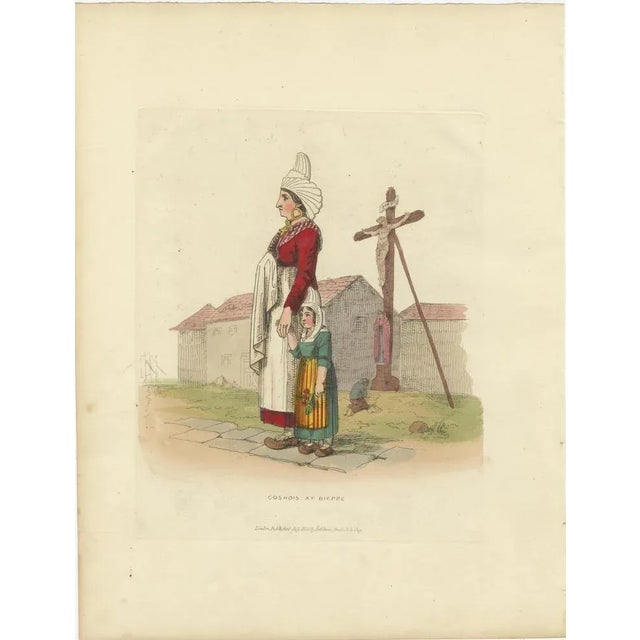 French Costumes and Trades – 3 Finely Coloured Prints by R. Bridgens, 1835 This striking set of three finely coloured...