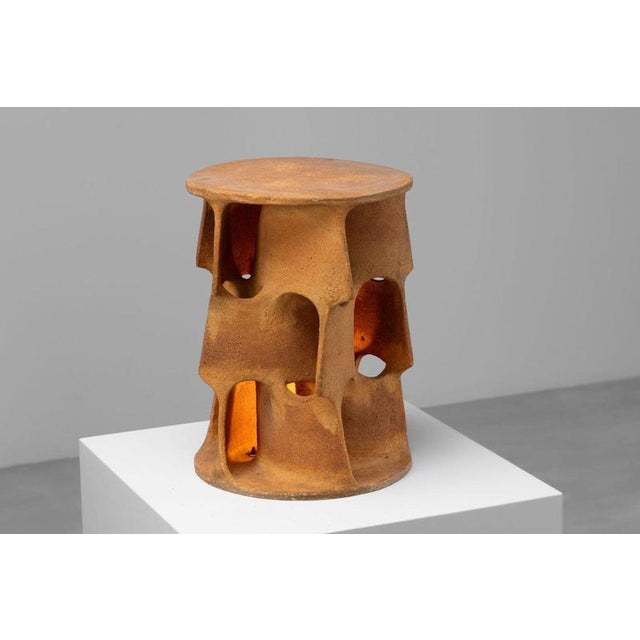 Flamme Lamp in Terracotta by Guy Bareff, France, 1970s For Sale - Image 12 of 18