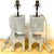 1980s Italian Sculptural Gray Marble Architectural Table Lamps - a Pair For Sale - Image 15 of 16