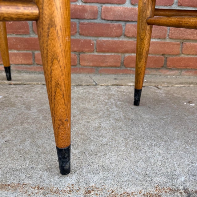 Pair of Vintage Lane "Acclaim" Walnut Two-Tier Step End Tables For Sale - Image 9 of 11