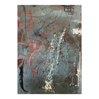 Slate Splatter Abstract For Sale
