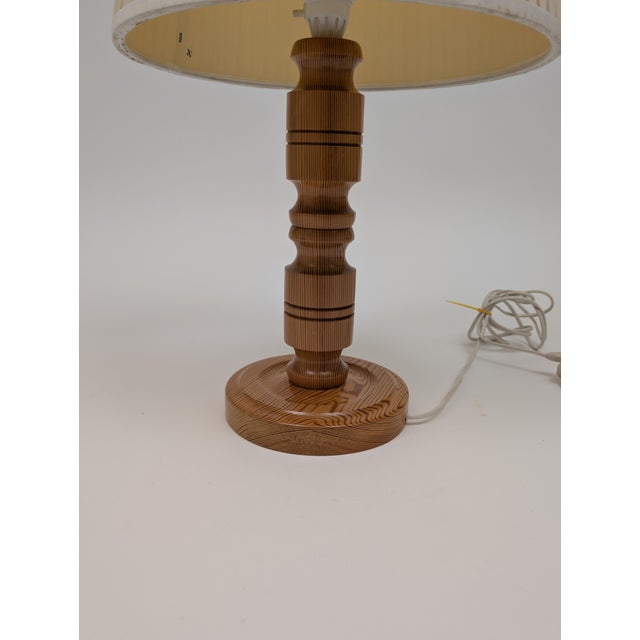 Mid-Century Modern 1980s Swedish Pine Wood Table Lamps, Sweden For Sale - Image 3 of 5
