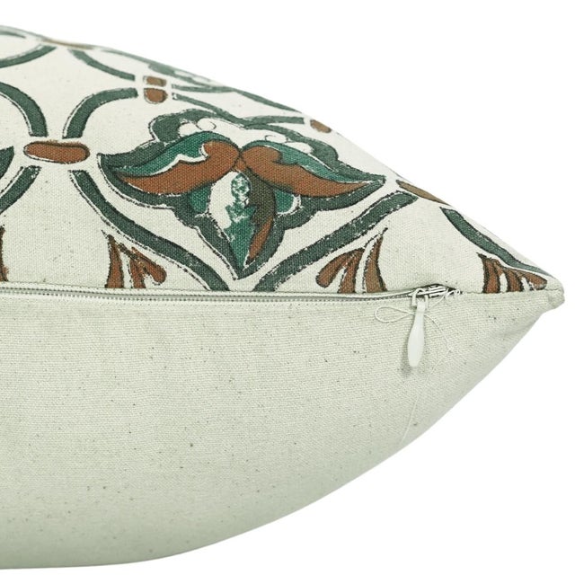 Modern Block Printed Cushion Covers for Stylish Home Decor 12x20 Inch-Hridyavan For Sale - Image 3 of 5