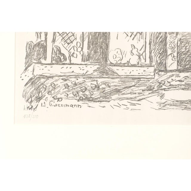 H. Purrmann, Chapel & Fountain in Levanto, Lithograph For Sale - Image 4 of 6