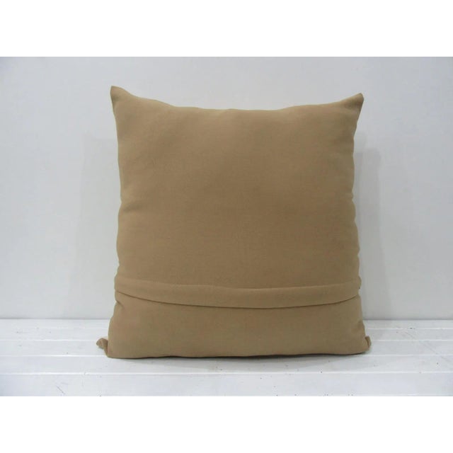 Turkish Silk Embroidered Turkish Killim Pillow Cover For Sale - Image 3 of 4