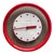 Vintage Howard Miller Red Memphis Postmodern Wall Clock Floating For Sale