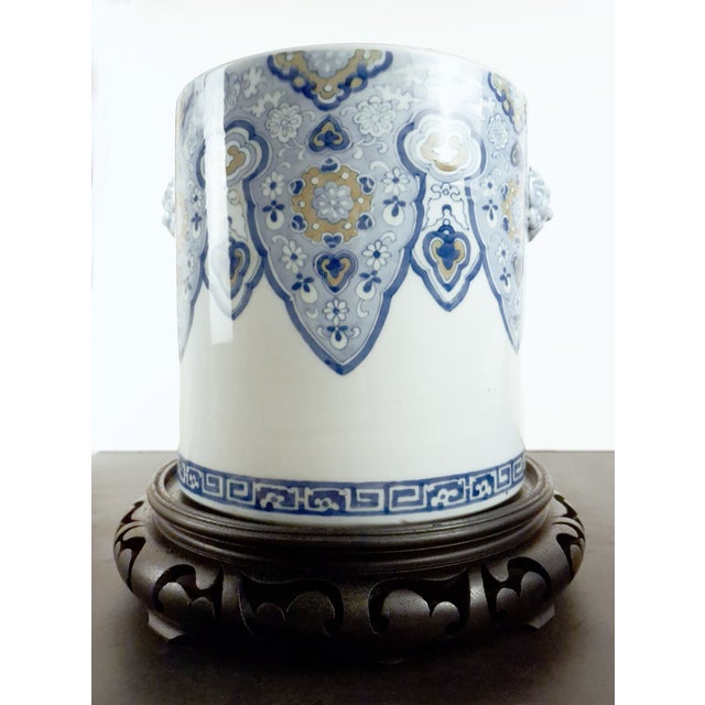 Chinese A Large Chinese Porcelain Tao Tie Handles Bitong For Sale - Image 3 of 10