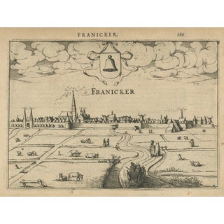 Guicciardini, Historic Franeker, a Scholars City — Frisian City View, 1613 For Sale