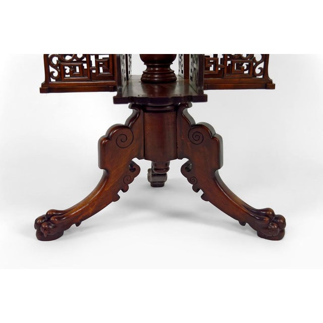 Japanese Bookcase Pedestal Table attributed to Gabriel Viardot, France, 1880s For Sale - Image 13 of 17
