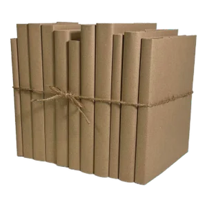 Decorative Books - Havana Oversized Paper Wrapped Book Bundle - 1 Foot of Brown Books