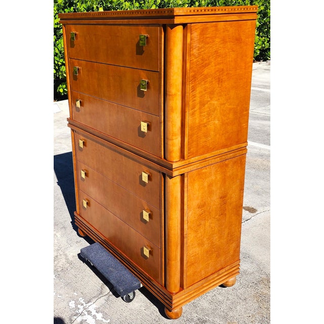 Art Deco Hickory White Biedermeier Dresser From Genesis Collection For Sale - Image 3 of 17