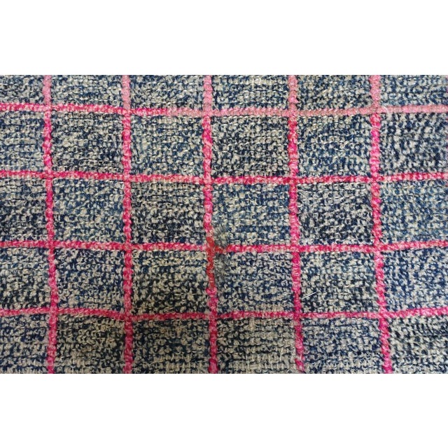 Meditation Rug with Checkered Design, Tibet, 1900s For Sale - Image 12 of 13