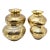 Vintage Engraved Brass Lota Vessel From India 1950s Set of 4 For Sale