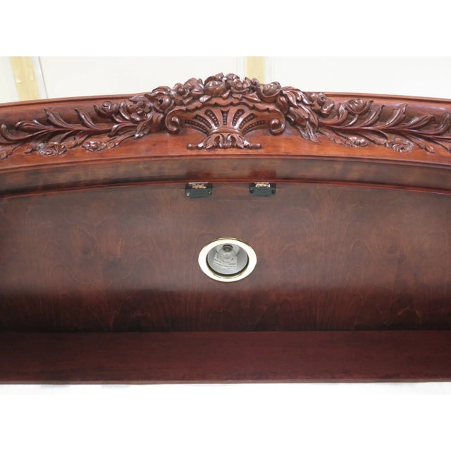 Brown 1980s Vintage French Style Beveled Glass China Cabinet For Sale - Image 8 of 13