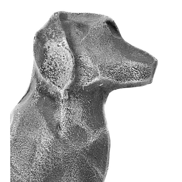 Vintage Cubist Style Sitting Dog Figurine For Sale - Image 4 of 5