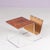 Side Table with Leather Magazine Rack by Brabantia, Netherlands, 1960s For Sale - Image 4 of 7