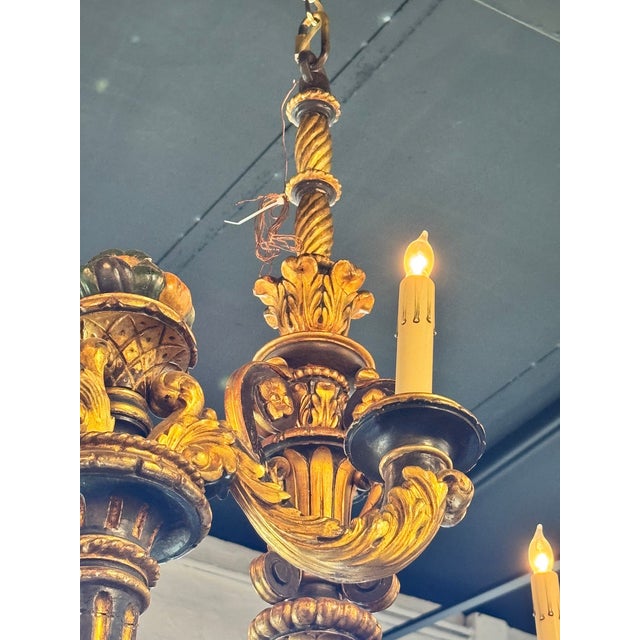 19th Century French Giltwood Chandelier For Sale - Image 11 of 11