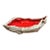 Organic Modern Sculptural Ceramic Driftwood Form Centerpiece Bowl With Red Glaze For Sale