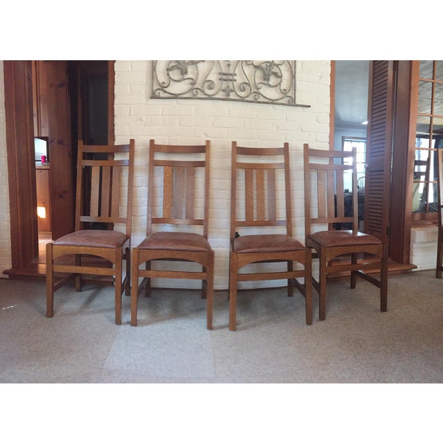 Vintage Harvey Ellis for Stickley Mission Style Dining Chair Set of 6 Chairish