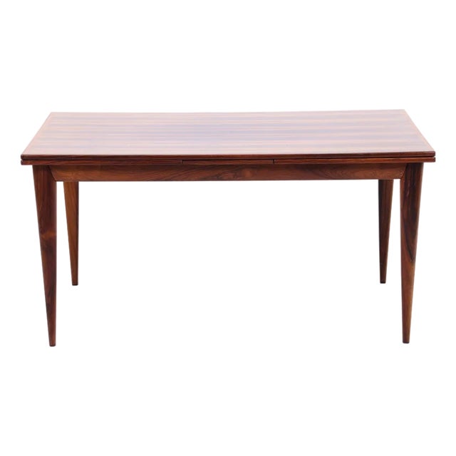 Mid-Century Extendable Kitchen Dining Table in Wood by Niels O Møller, 1970s For Sale