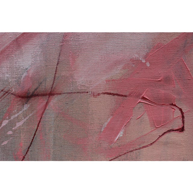 Contemporary Abstract Mixed Media on Raw Linen "Soliloquy (New Beginnings)" by Daniela Schweinsberg For Sale - Image 10 of 12