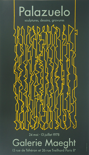 Pablo Palazuelo, Fils géométriques Poster, Lithograph