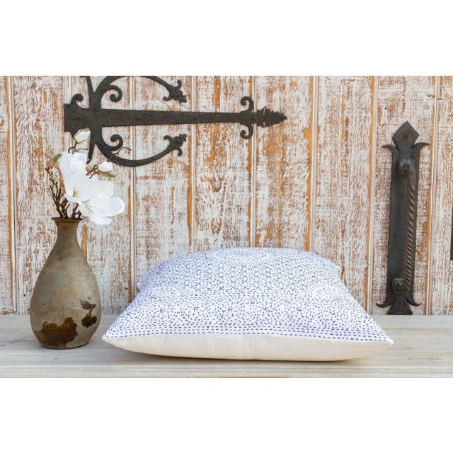 Textile Midnight Filanan Kantha Euro Pillow For Sale - Image 7 of 9