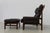 Wood Set of Mid-Century Modern Scandinavian Safari Lounge Chair and Ottoman by Bruksbo, 1970s For Sale - Image 7 of 18