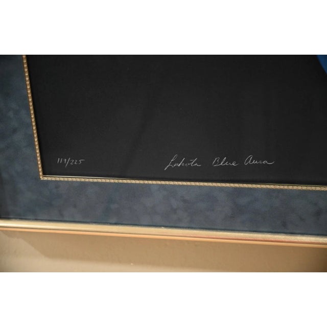 Frank Howell "Lakota Blue Aura" 1998 Commemorative Serigraph 119/225, Framed With Museum Glass For Sale In Denver - Image 6 of 7