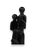 Retro figurative iron statue depicting a family scene, in good condition for its age, without markings. Size: 7x13x7cm.