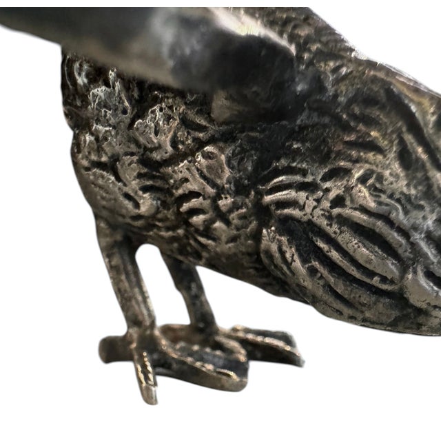 Mid 20th Century Iberian Silvered Brass Fighting Cockerels For Sale - Image 13 of 13