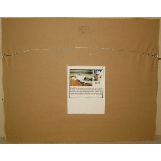 Original Paul George 'Crashing Waves Bass Rocks Gloucester' Ocean Painting For Sale - Image 4 of 13