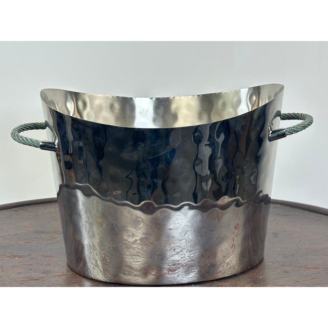 Silver Metal Champagne Bucket, 2000s For Sale - Image 10 of 11