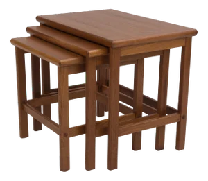 Danish Teak Nesting Tables 1970s a Set of Three