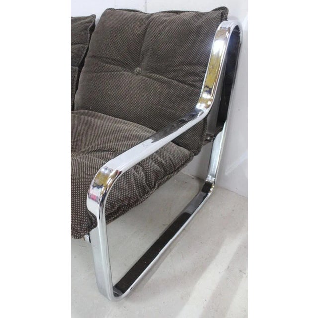 Metal Chrome Bench, 1970s For Sale - Image 4 of 18