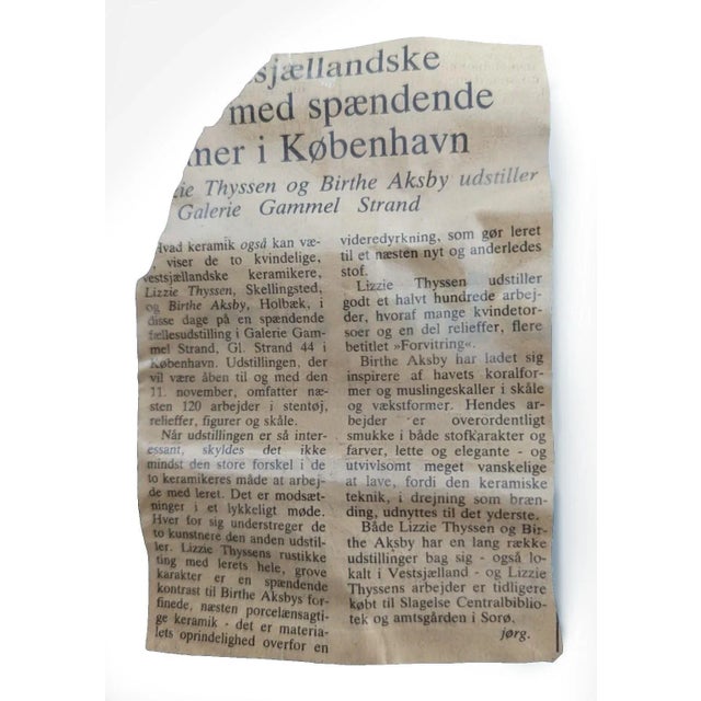 Glazed Ceramic Sculpture Lamp by Birthe Aksby For Sale - Image 15 of 17