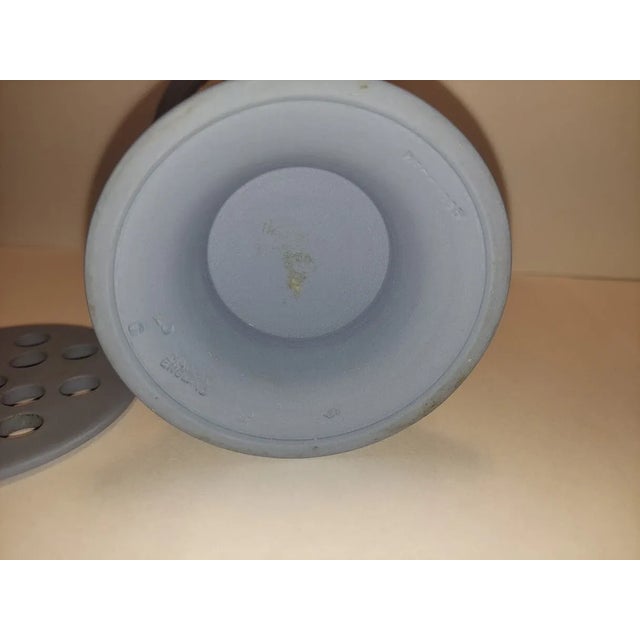 Ceramic Vintage Wedgwood Jasperware Blue Frog Vase For Sale - Image 7 of 8