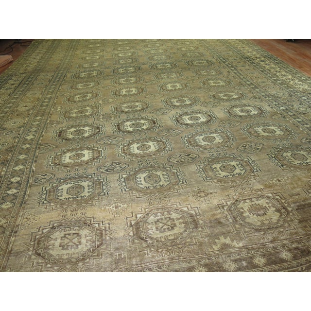 Zabihi Collection Tribal Oversize Antique Ersari Carpet - 13'10" x 23'5" For Sale - Image 4 of 12