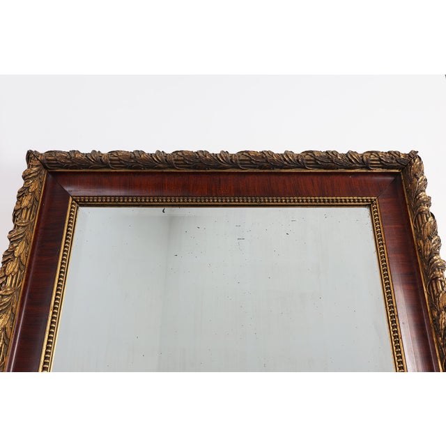 French Classical Mirror with Gilded Details, 1900s For Sale - Image 5 of 11